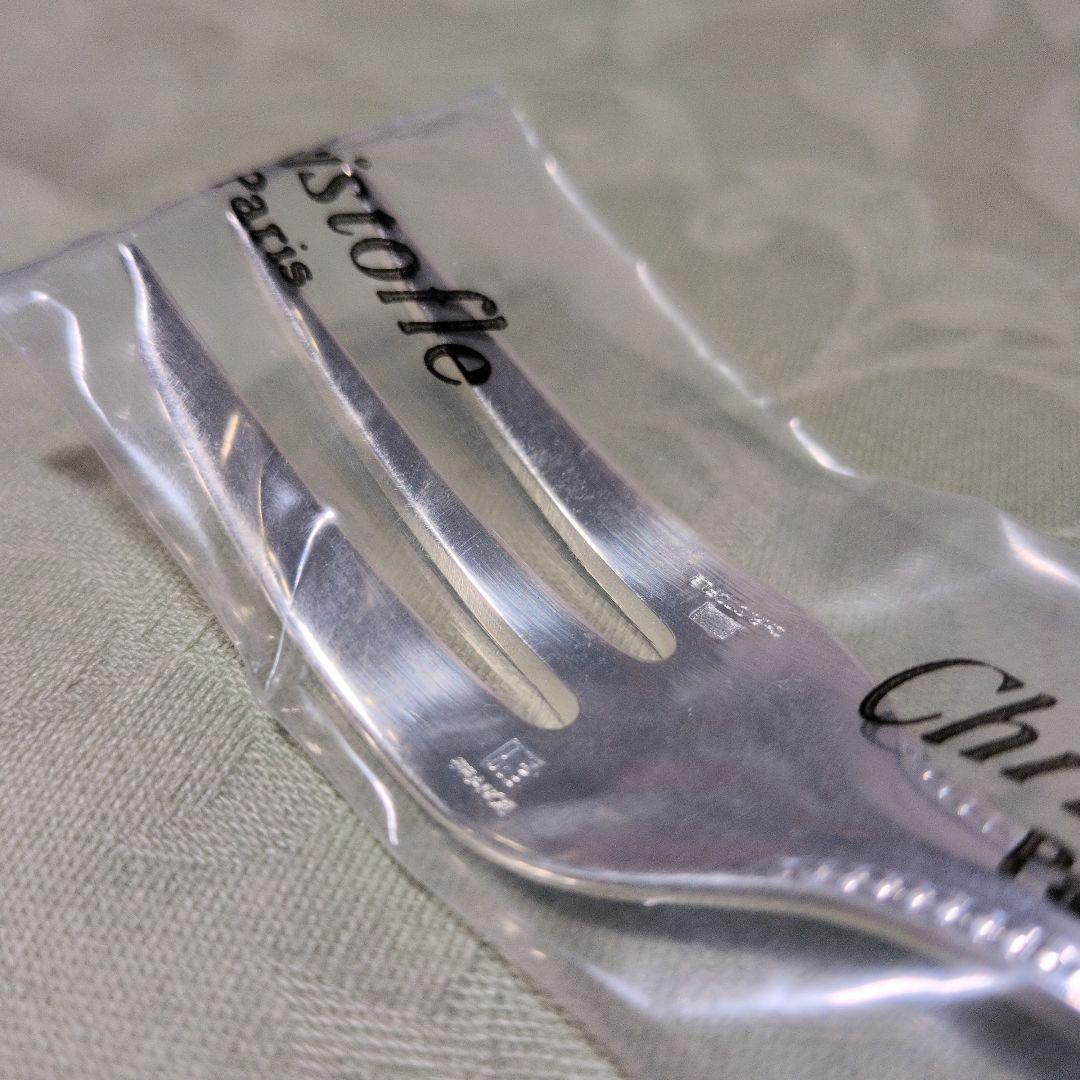 クリストフル シルバープレート パール スプーン フォーク 新品未開封 専用袋入