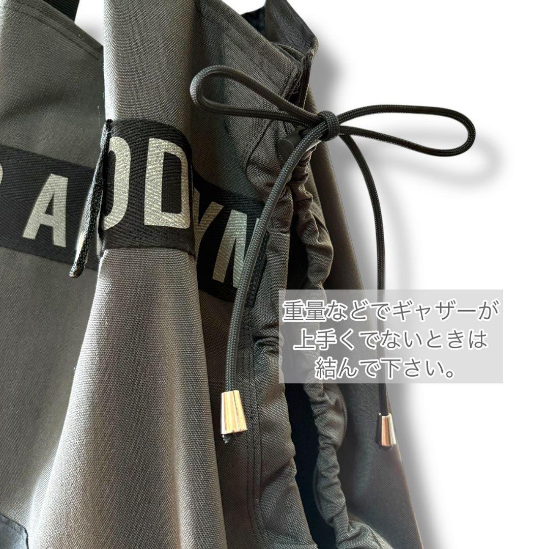 side gather bag／コーデュラ チャコールグレー