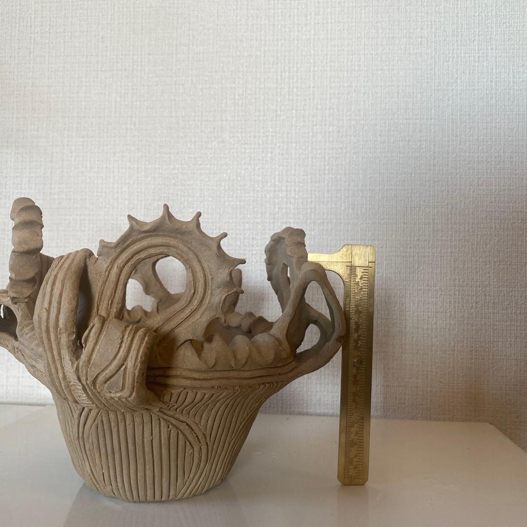 縄文土器デザイン 植木鉢02 本焼き 樹葉窯 - メルカリ