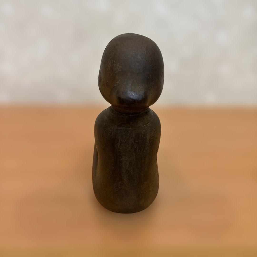 山本正道作 鳩と少女 彫刻 青銅 骨董 アンティーク ビンテージ