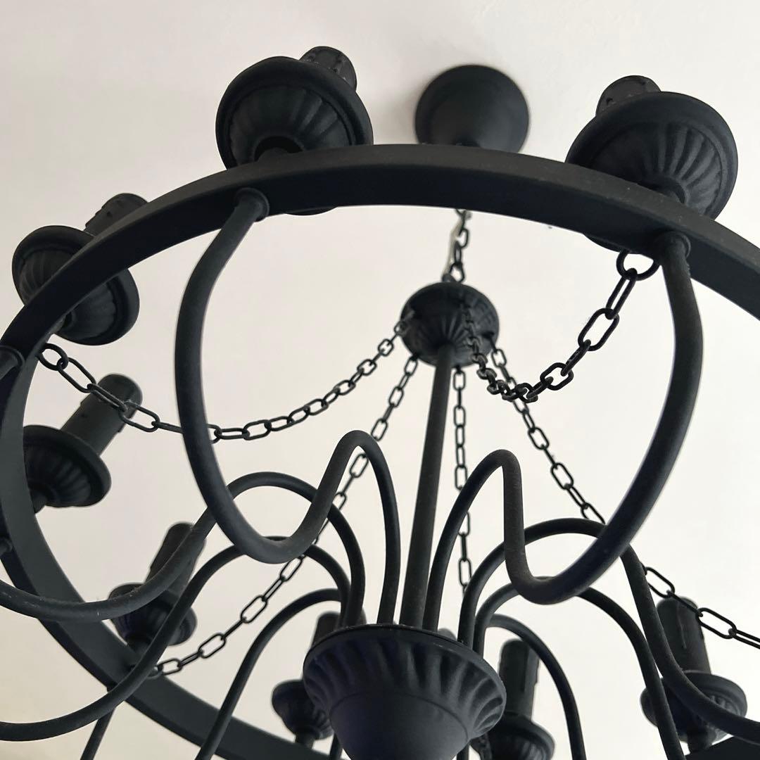 アイアン　シャンデリア　10灯　廃盤品　天井照明