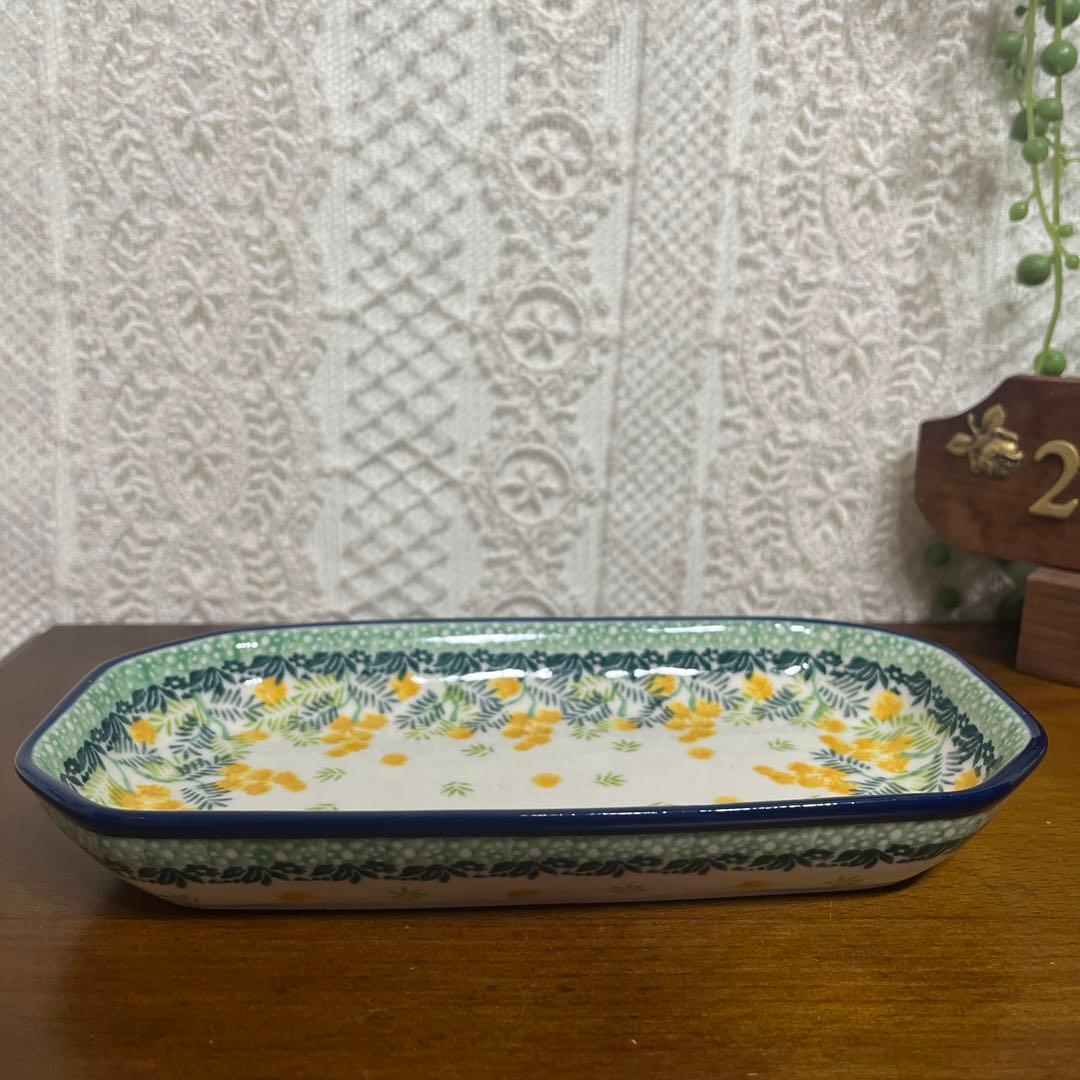 2点セット☆ツェラミカ☆ハンドメイド☆長皿☆ミモザ