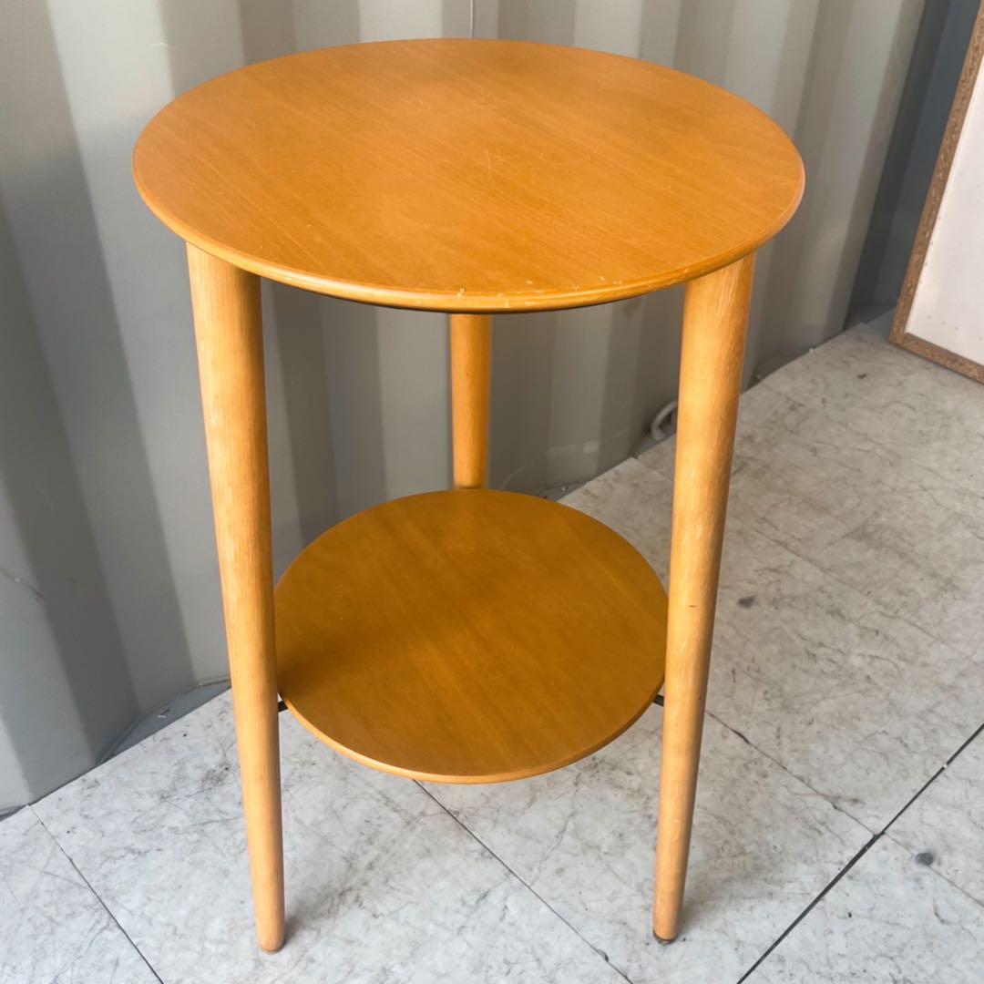 取付無料！アルフレックス 廃盤希少品 ラーゴウッド 北欧風天然木サイドテーブル✨