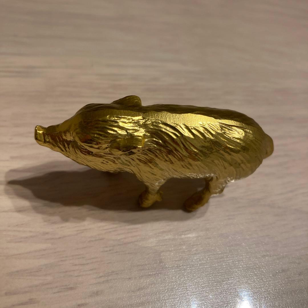開運黄金　干支の置物　イノシシ親子