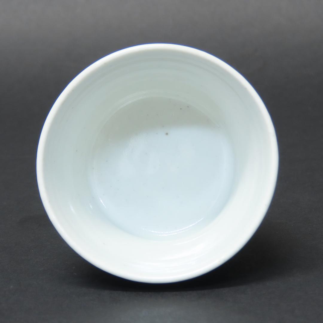 347【初期伊万里写 染付輪線文 蕎麦猪口５客】　検)加藤静允 / 古伊万里