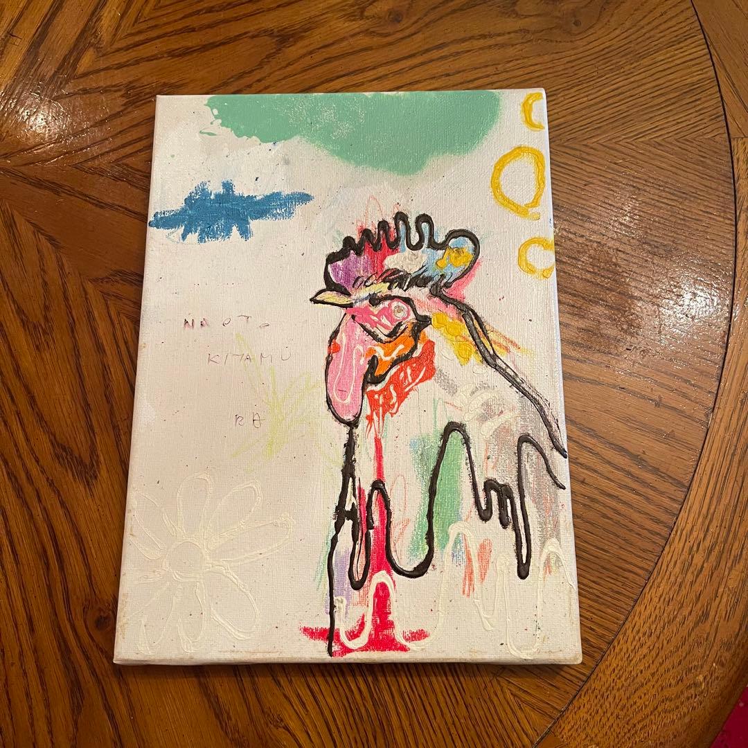 北村直登　鶏の絵 2009年製　サイン入り　原画