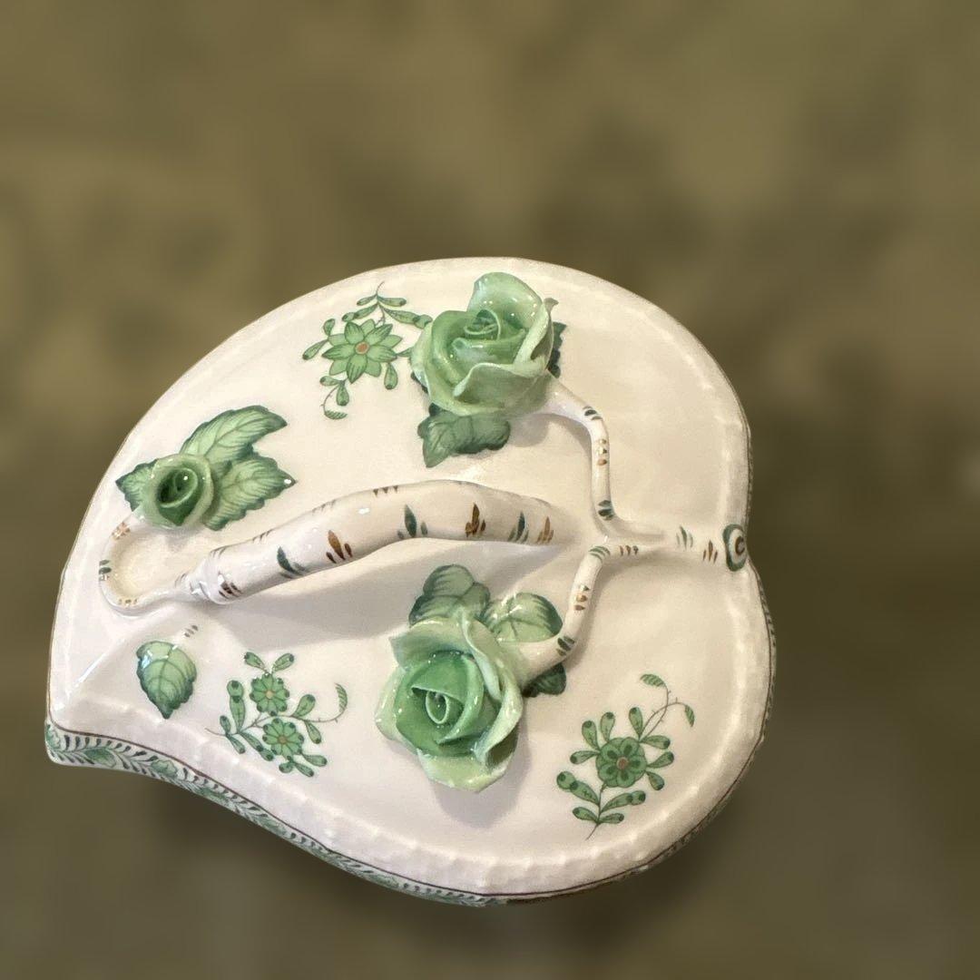 ￼ヘレンド　アポニーグリーン　ハートボックス