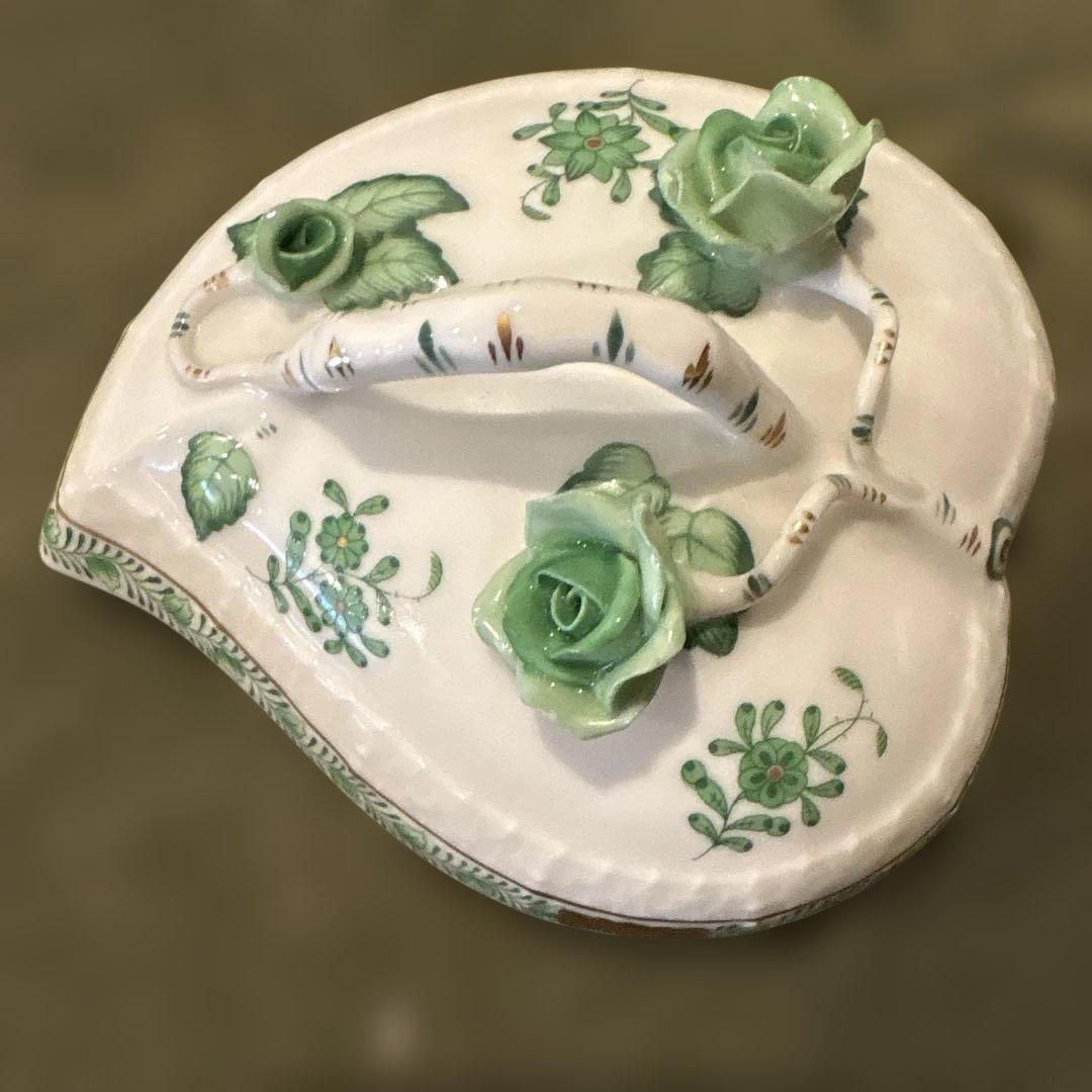 ￼ヘレンド　アポニーグリーン　ハートボックス