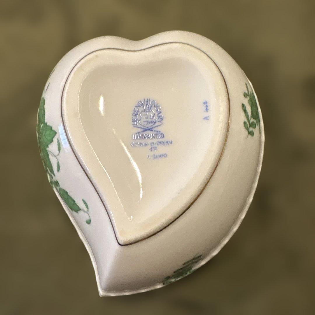 ￼ヘレンド　アポニーグリーン　ハートボックス