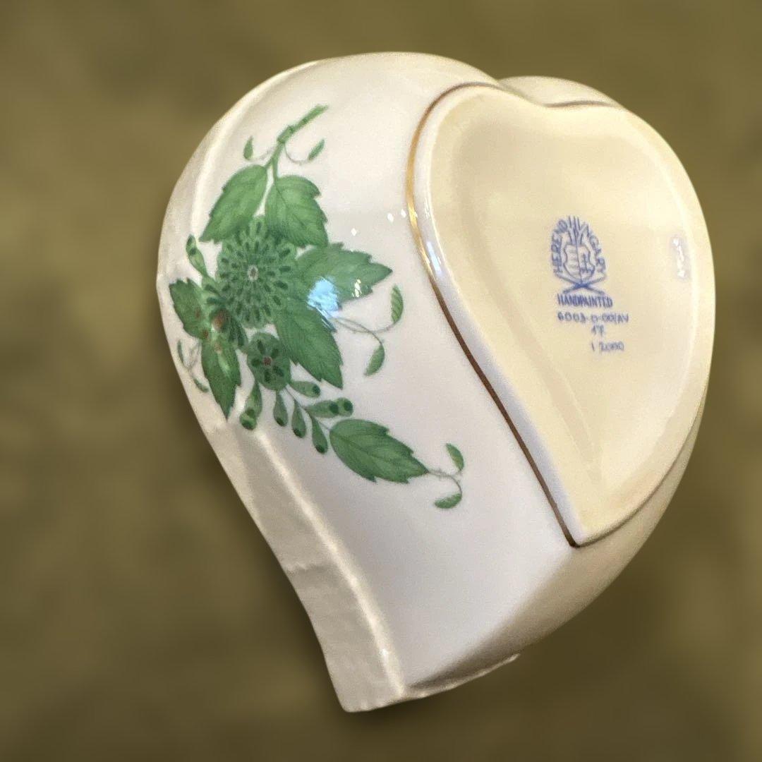 ￼ヘレンド　アポニーグリーン　ハートボックス