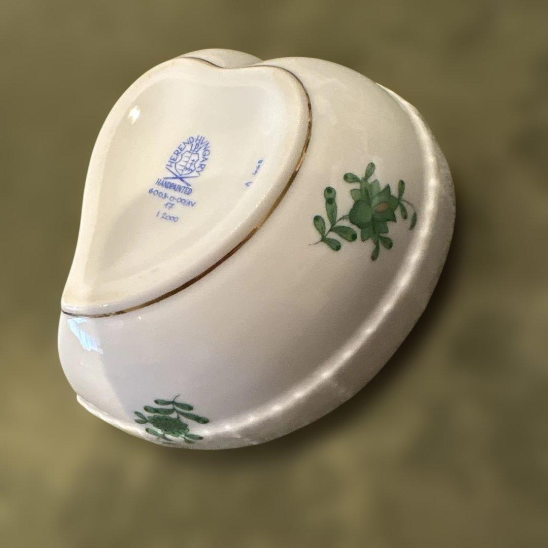 ￼ヘレンド　アポニーグリーン　ハートボックス