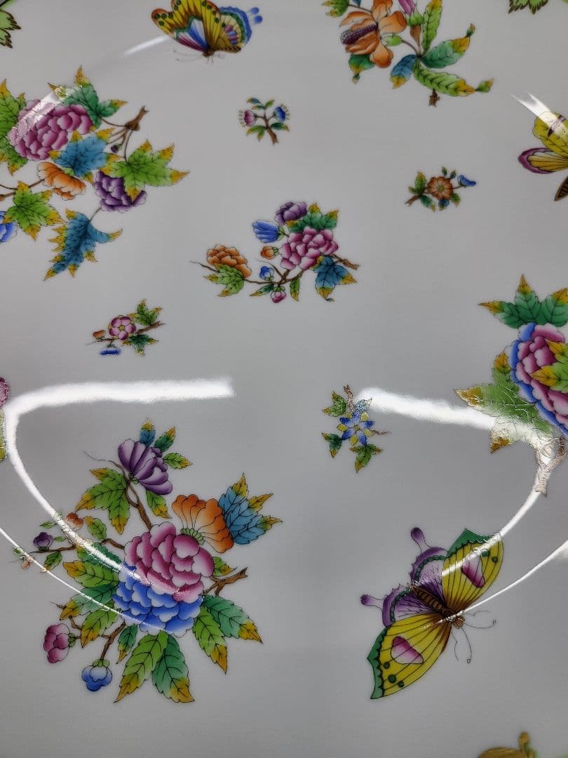 希少✨ヘレンド ヴィクトリアブーケ 大皿 33cm プレート 花 蝶