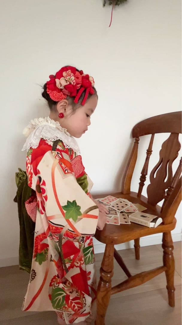 七五三　七五三髪飾り　ヘッドドレス　着物髪飾り　リメイク髪飾り　068