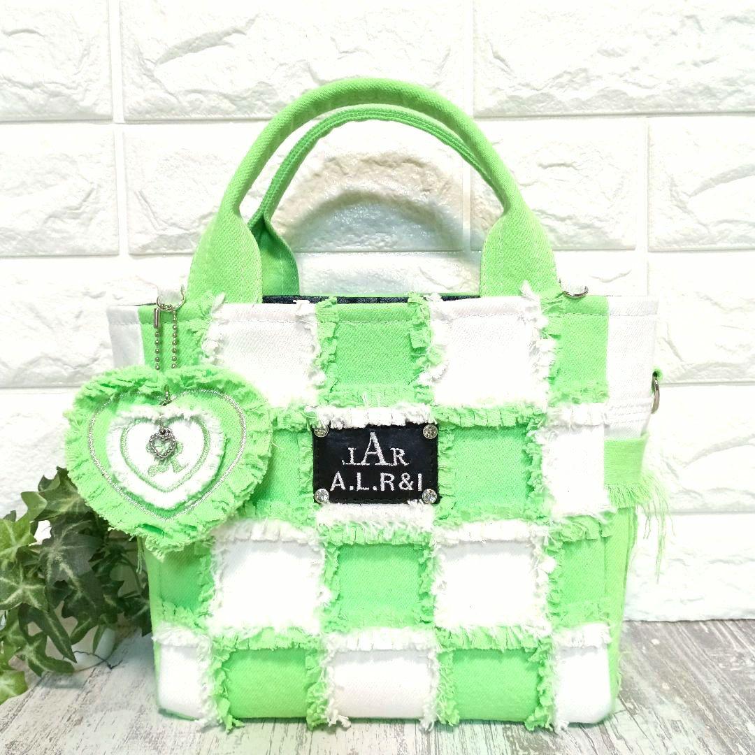 リメイクデニム★MIXフリンジトートバッグN＋チェーンショルダー