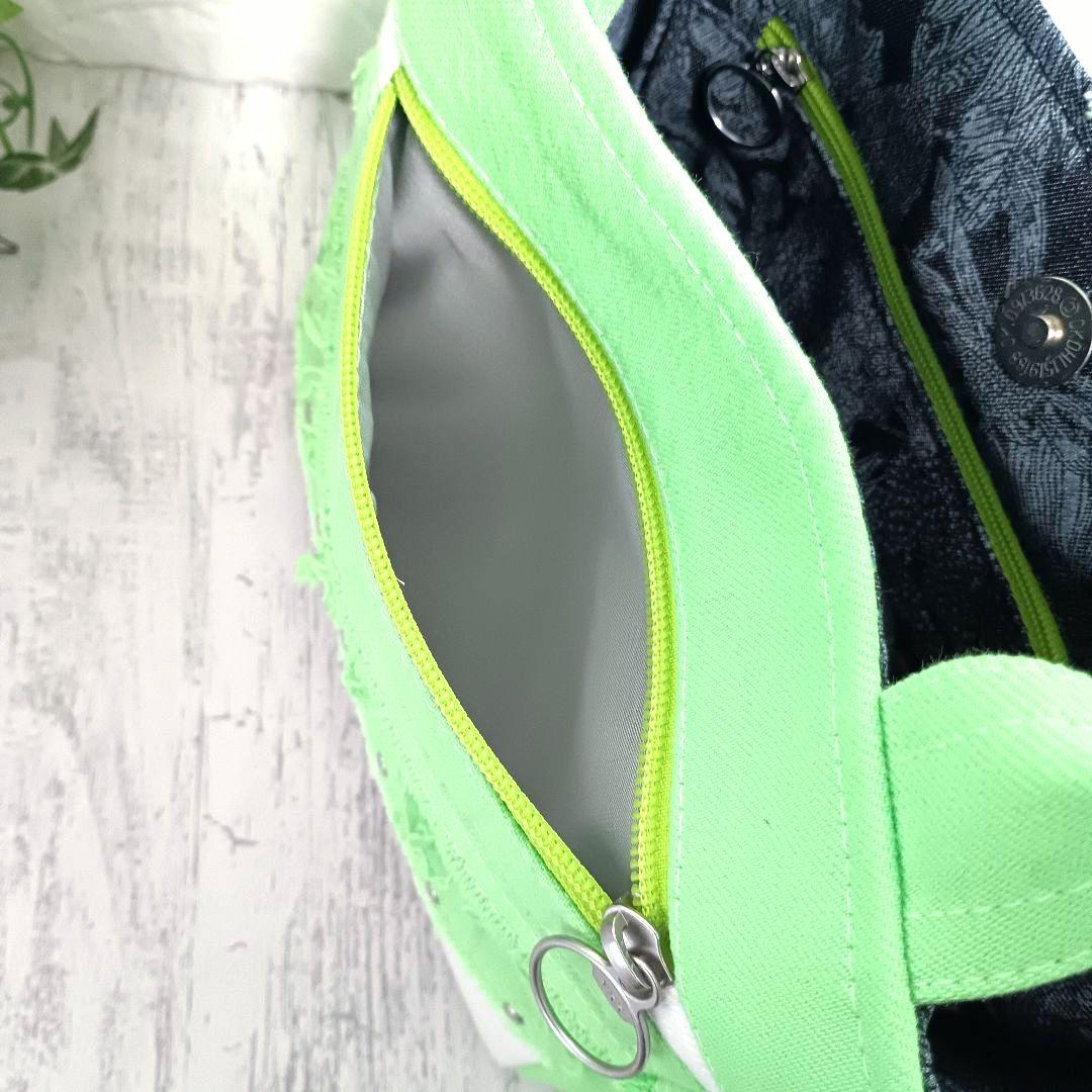 リメイクデニム★MIXフリンジトートバッグN＋チェーンショルダー