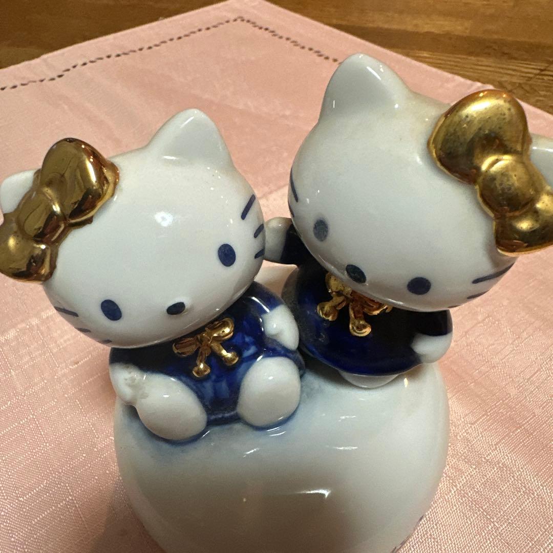 ハローキティ ミミィ　エンジェル キティ 陶器製 オルゴール