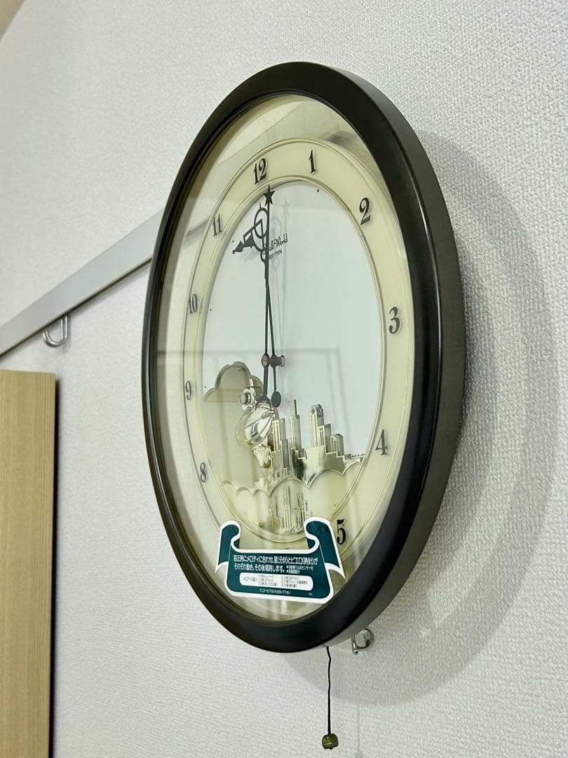 平成5年からくり時計　長針と短針が踊る　4MH689 リズム時計スモールワールド