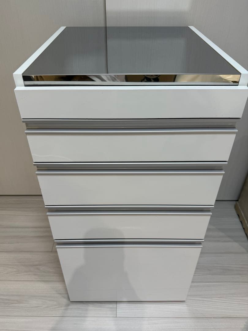 限定お値引き⭐︎ディノス　幅45スライドテーブル付きステンレス隙間収納庫 日本製