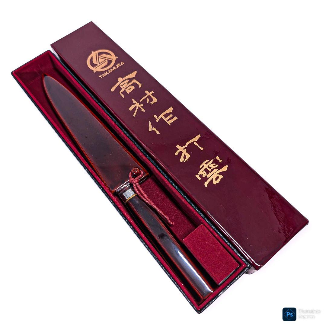 高村刃物製作所　打雲花漆　ペティ130mm