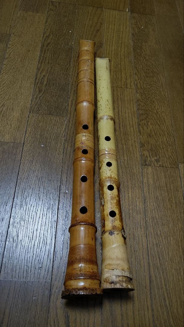 値下げ琴古琉尺八在銘二点　検　和楽器　虚無僧　管楽器
