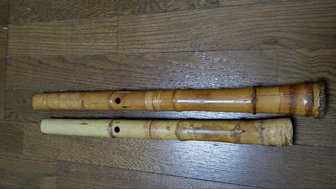 値下げ琴古琉尺八在銘二点　検　和楽器　虚無僧　管楽器