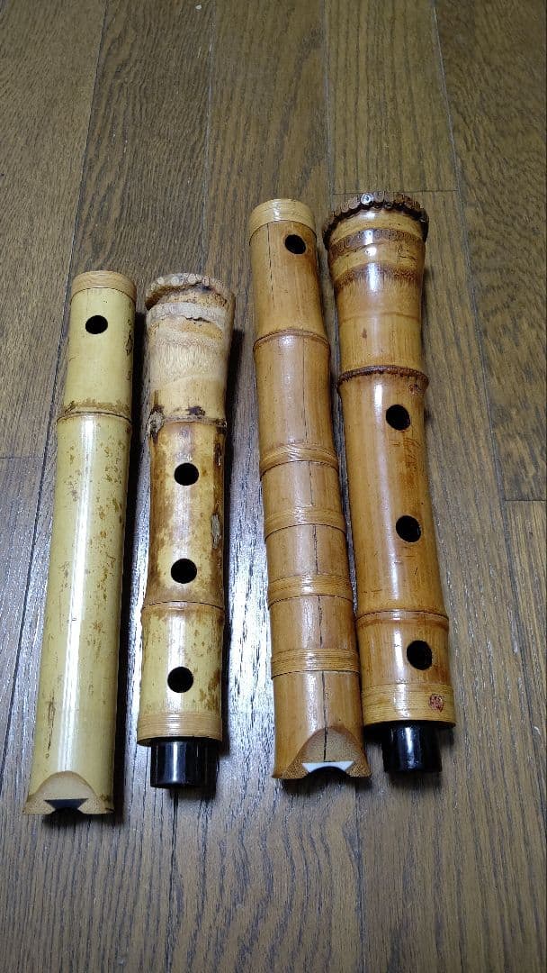 値下げ琴古琉尺八在銘二点　検　和楽器　虚無僧　管楽器