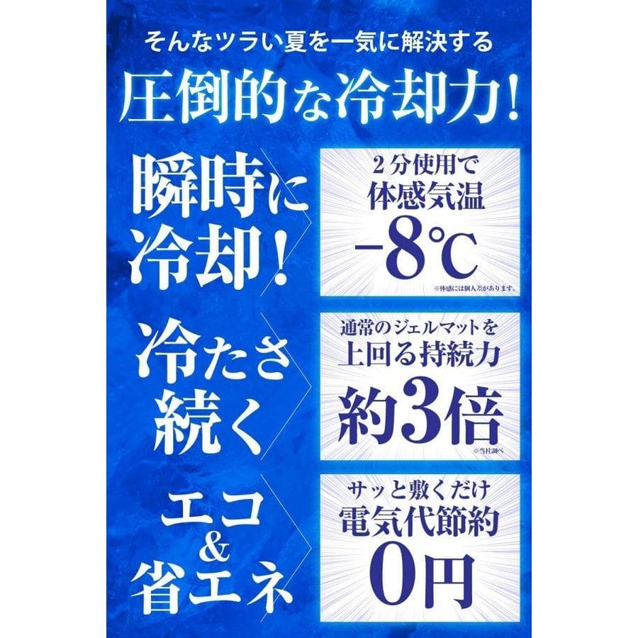 冷感敷パッド 体感温度-8℃ 接触冷感 2019年最新モデル 90×140cm