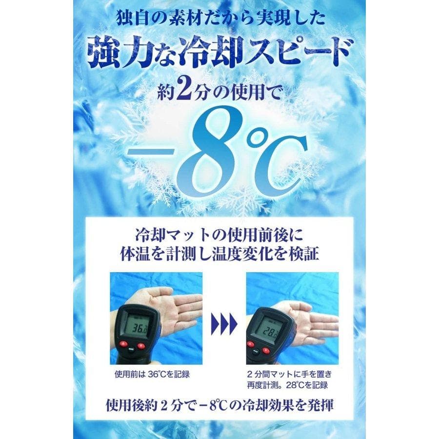 冷感敷パッド 体感温度-8℃ 接触冷感 2019年最新モデル 90×140cm
