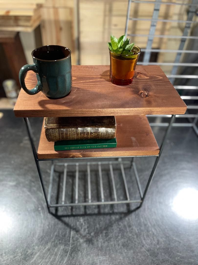 アイアンラック　コレクションラック　サイドテーブル　ハンドメイド　オーダーメイド