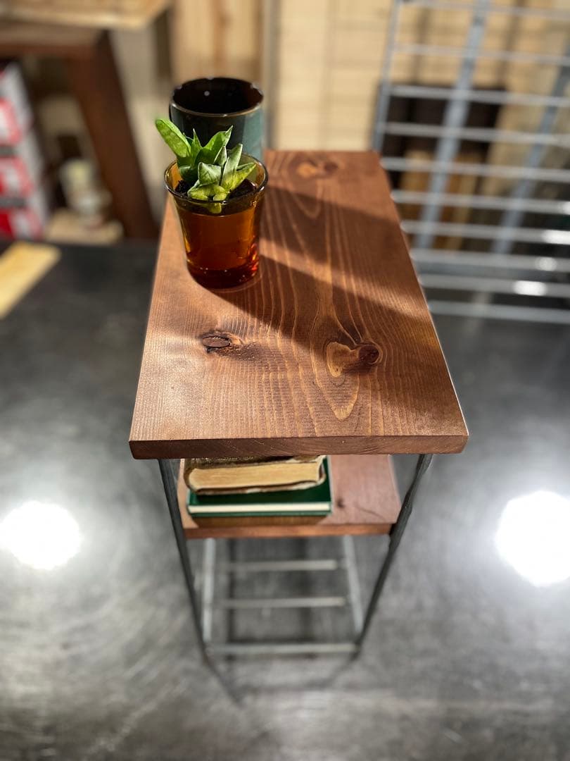 アイアンラック　コレクションラック　サイドテーブル　ハンドメイド　オーダーメイド