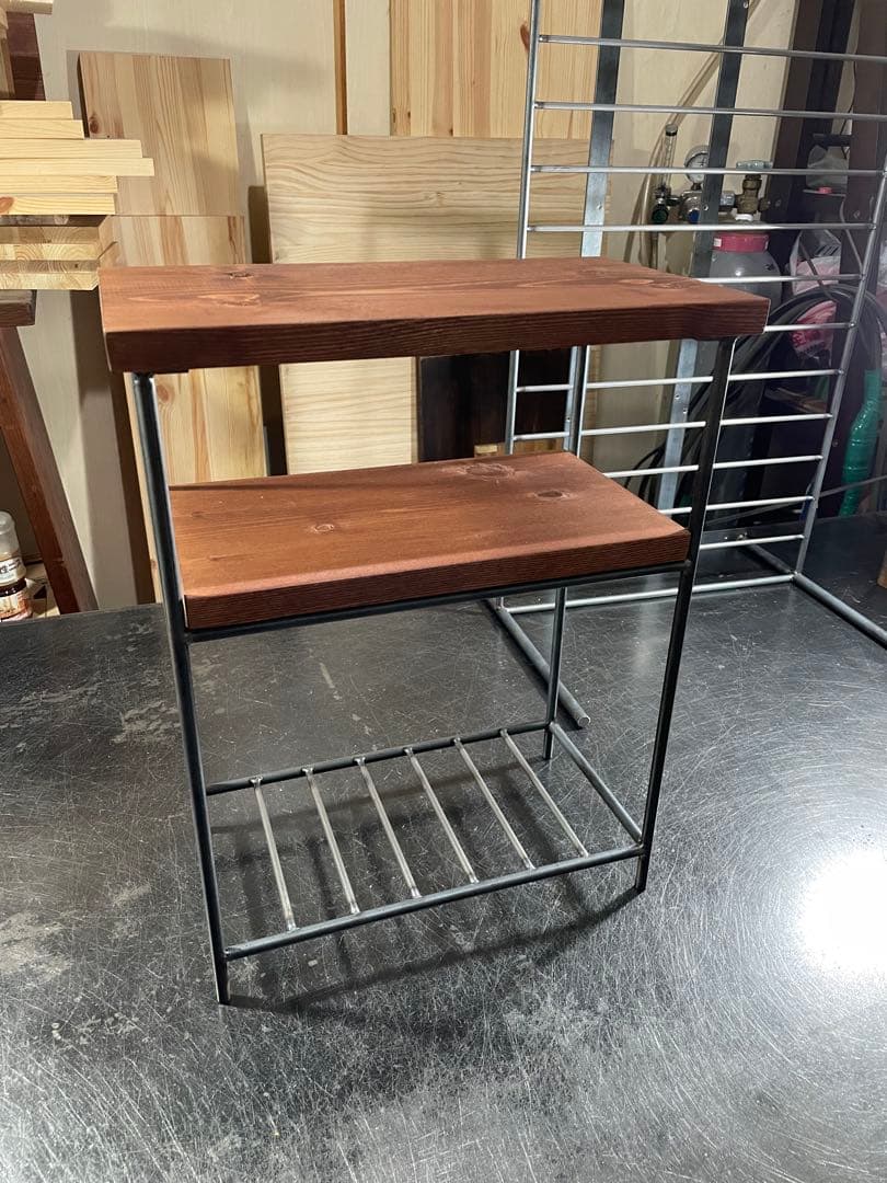 アイアンラック　コレクションラック　サイドテーブル　ハンドメイド　オーダーメイド