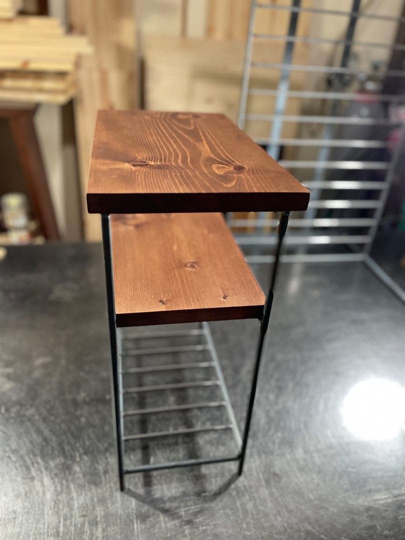 アイアンラック　コレクションラック　サイドテーブル　ハンドメイド　オーダーメイド