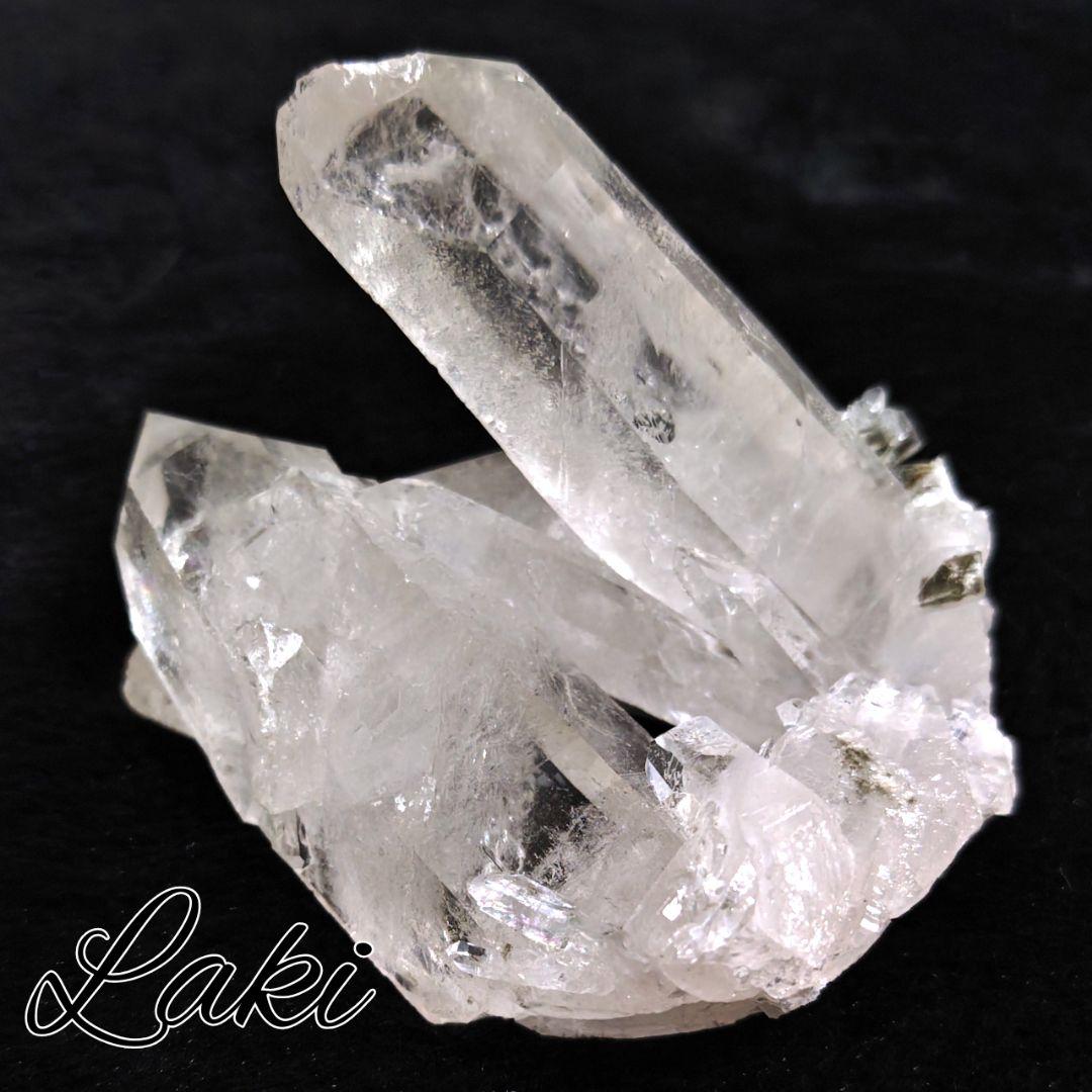 希少ゼッカデソーザ産水晶クラスター253ｇ 天然石 原石 ダブルポイント 高波動