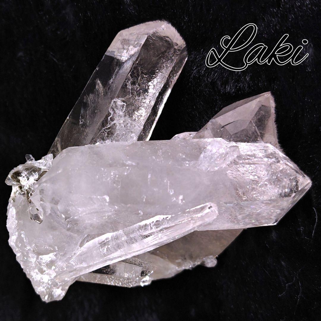 希少ゼッカデソーザ産水晶クラスター253ｇ 天然石 原石 ダブルポイント 高波動