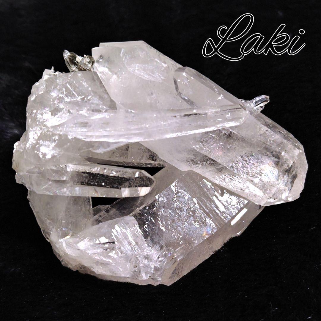 希少ゼッカデソーザ産水晶クラスター253ｇ 天然石 原石 ダブルポイント 高波動