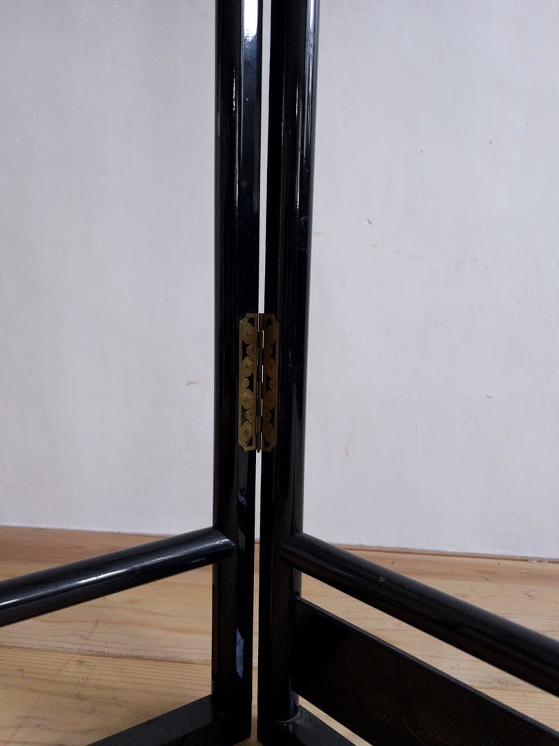 ハンガーラック　衣紋かけ　黒　パーテーション　古道具　アンティーク　ビンテージ