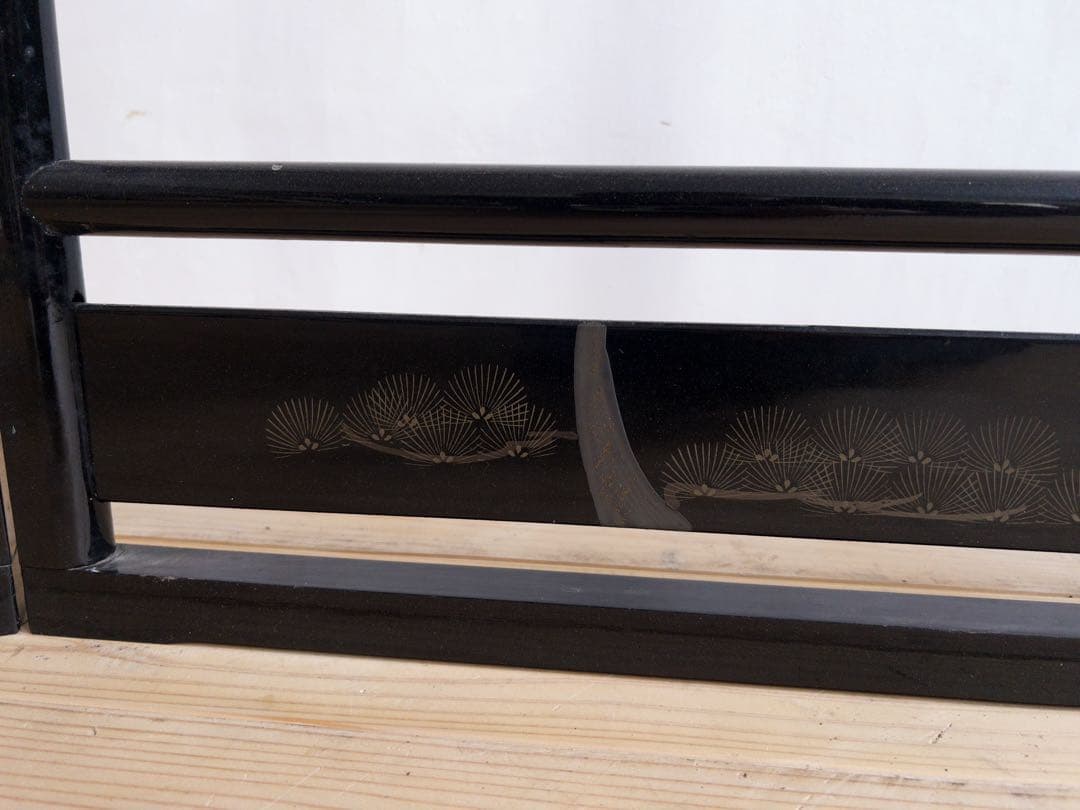 ハンガーラック　衣紋かけ　黒　パーテーション　古道具　アンティーク　ビンテージ