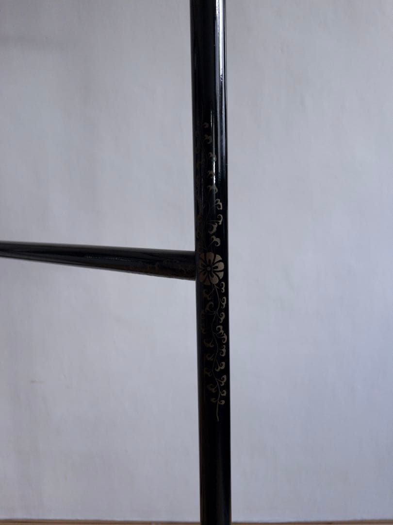 ハンガーラック　衣紋かけ　黒　パーテーション　古道具　アンティーク　ビンテージ