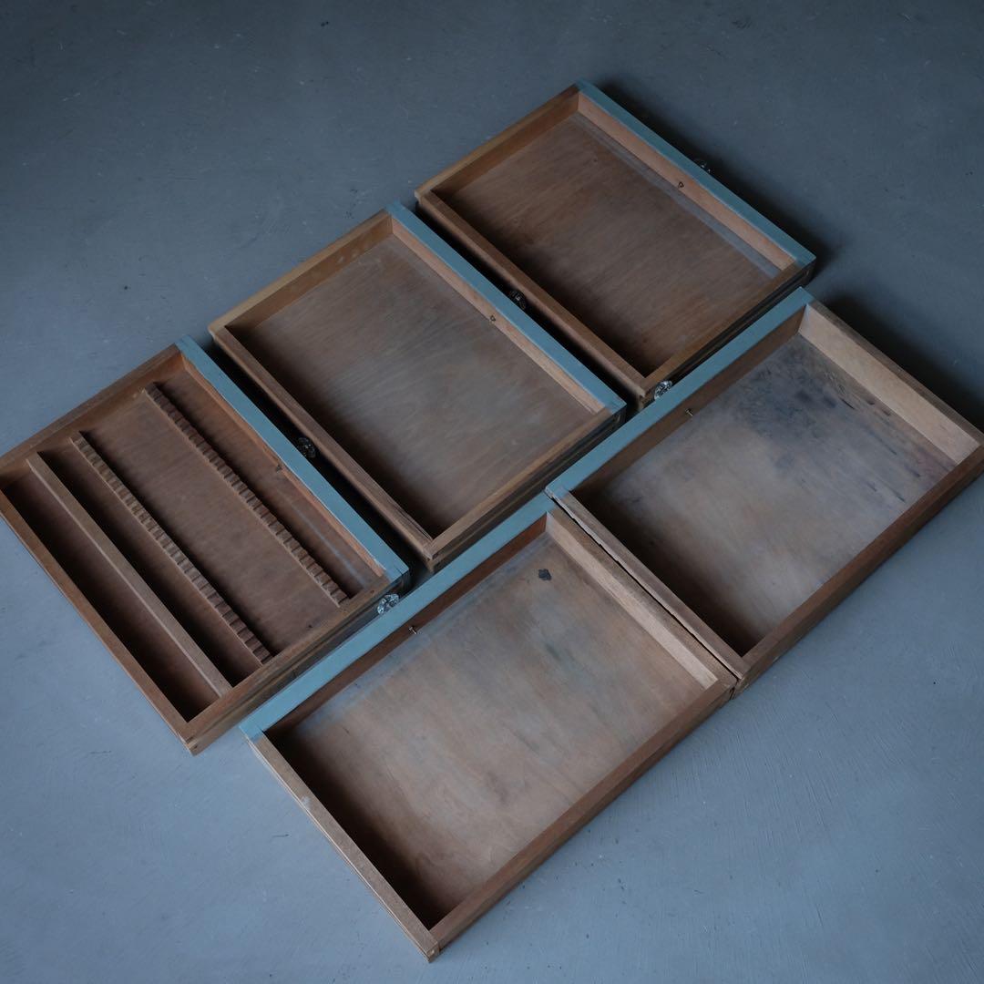 ガラストップデンタルキャビネット　昭和レトロ ケビント 医療棚 収納棚 古家具