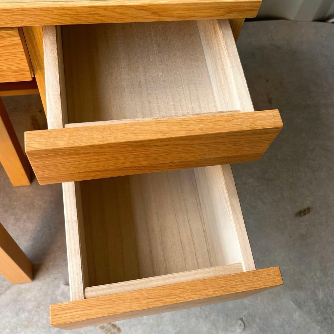 取付無料！高野木工 レッチェ80 北欧風ホワイトオークドレッサー 椅子付き✨