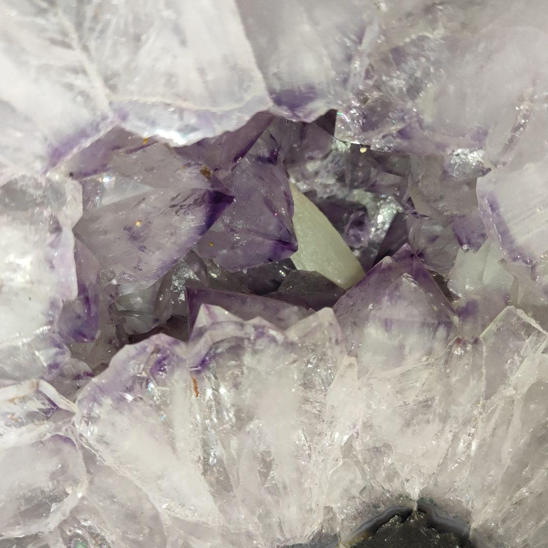 アメジストドーム　置物 木製台座付き