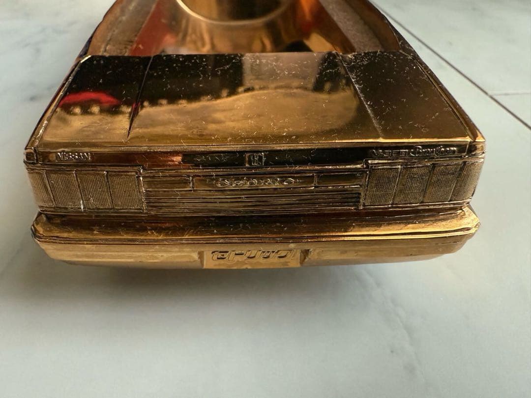 日産 セドリックY30金属製シガレットケース オルゴール 当時物！NISSAN