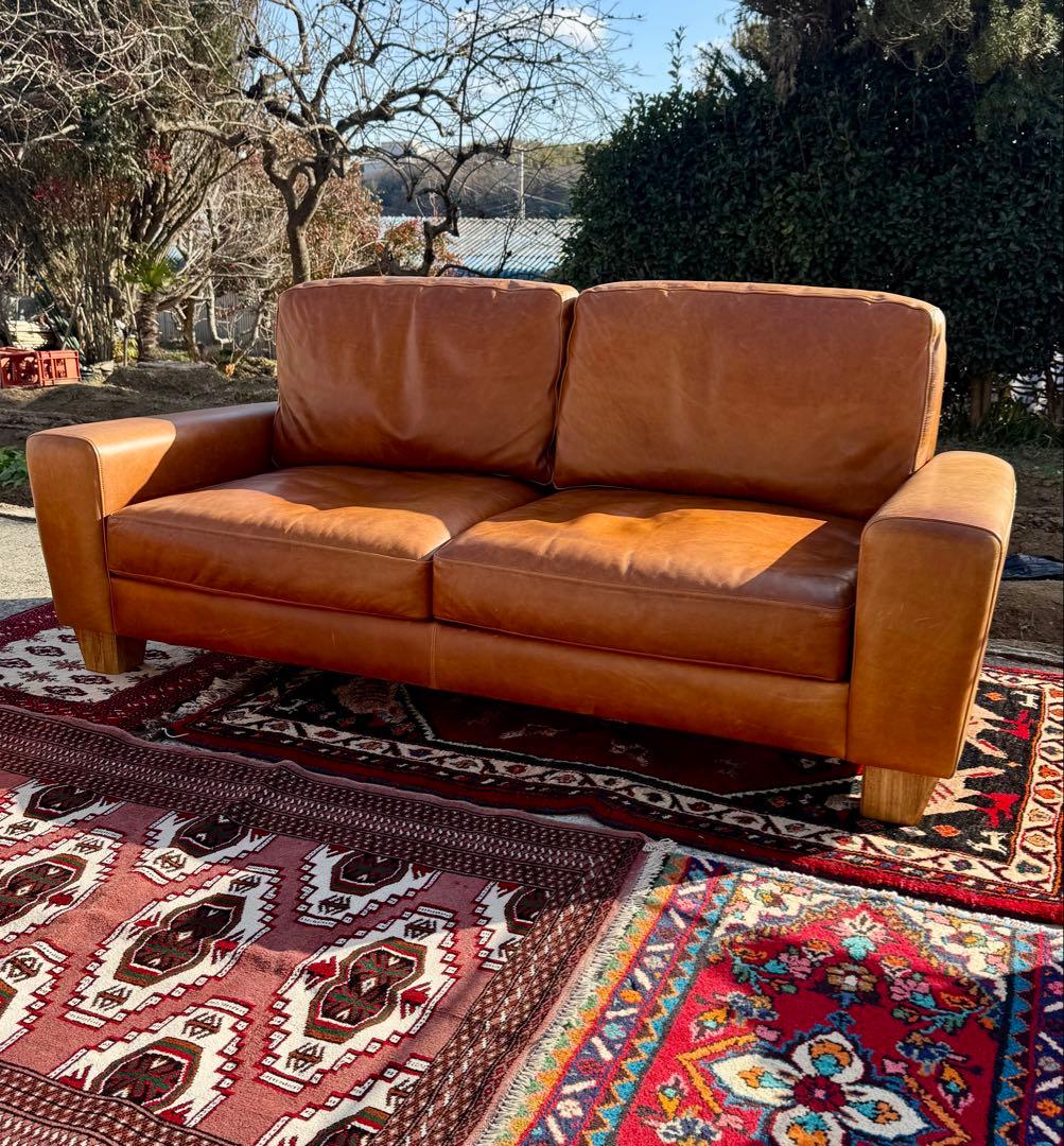 ACME FURNITURE フレスノ ソファ レザー キャメル 3人掛