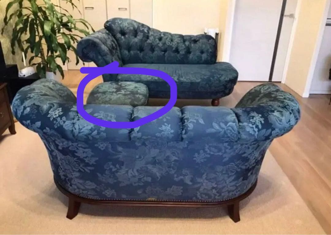 マルニ木工製 KENT-COURT フローラルオットマン、スツール