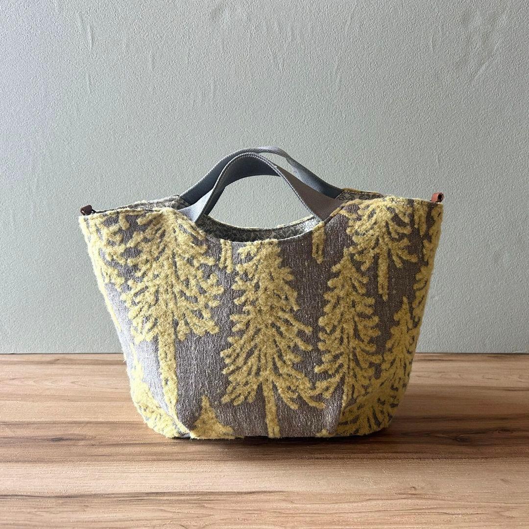 ミナペルホネンハンドメイドマルシェトート（メッツァ、イエロー）