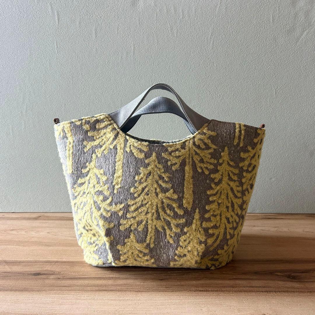 ミナペルホネンハンドメイドマルシェトート（メッツァ、イエロー）