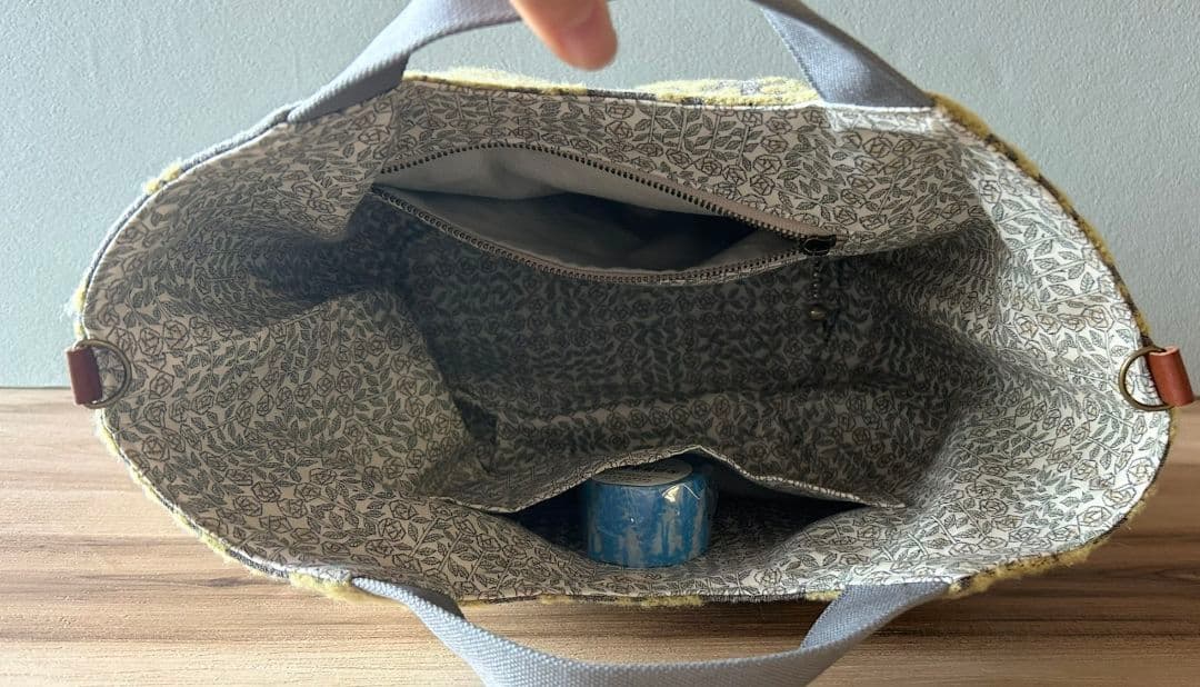 ミナペルホネンハンドメイドマルシェトート（メッツァ、イエロー）