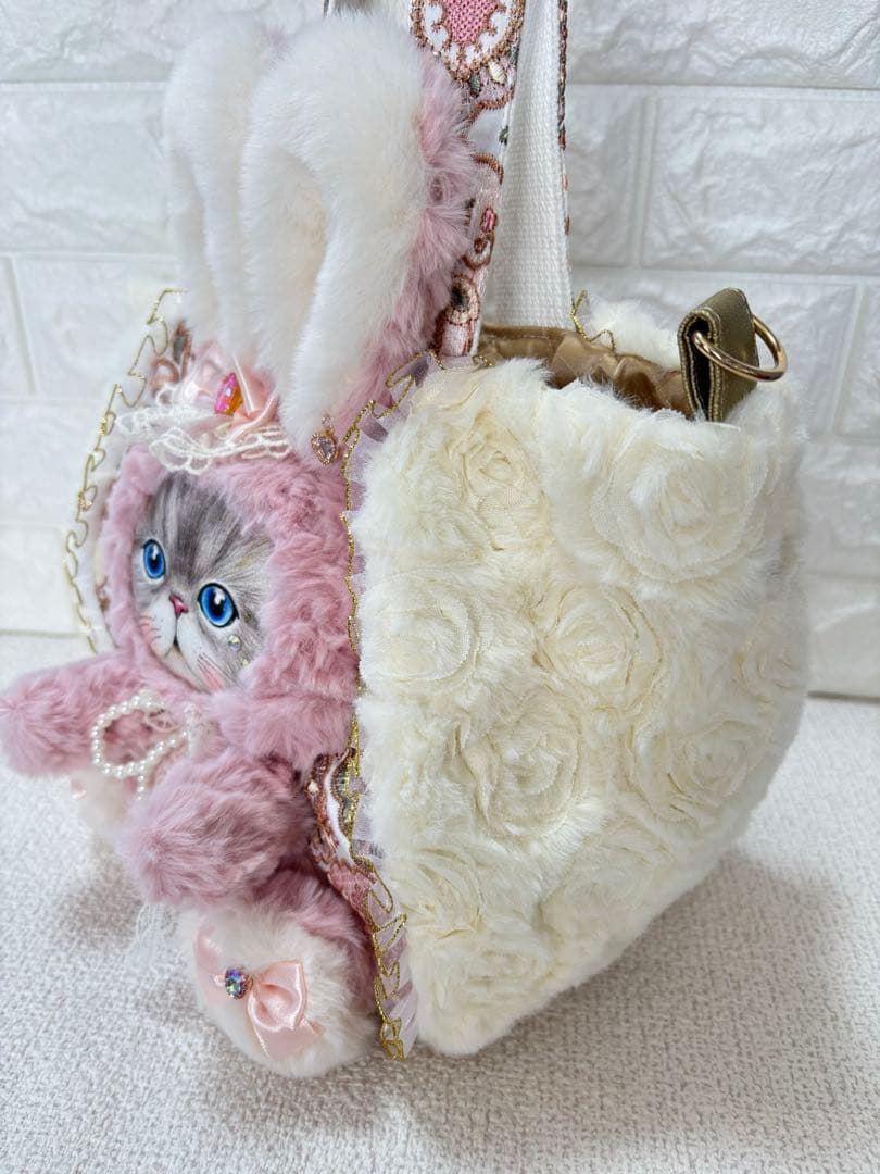 く*さ様 コヤンイサムチョン　ハンドメイド　 ファーバッグ　ルミちゃん　ピンクう