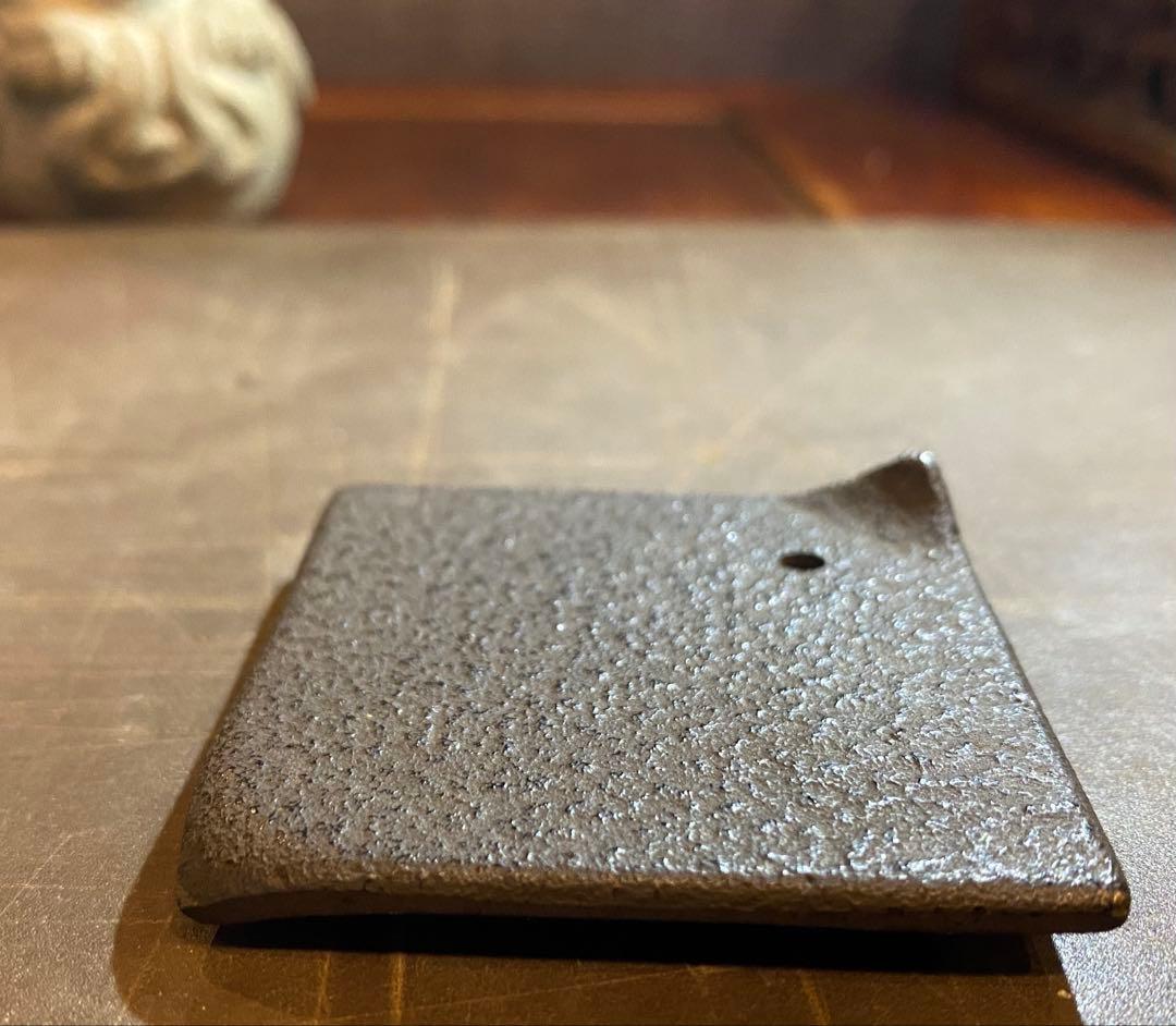 美品 お香たて・ハンドメイド陶器製台座　２点セット ヴィンテージ　レア