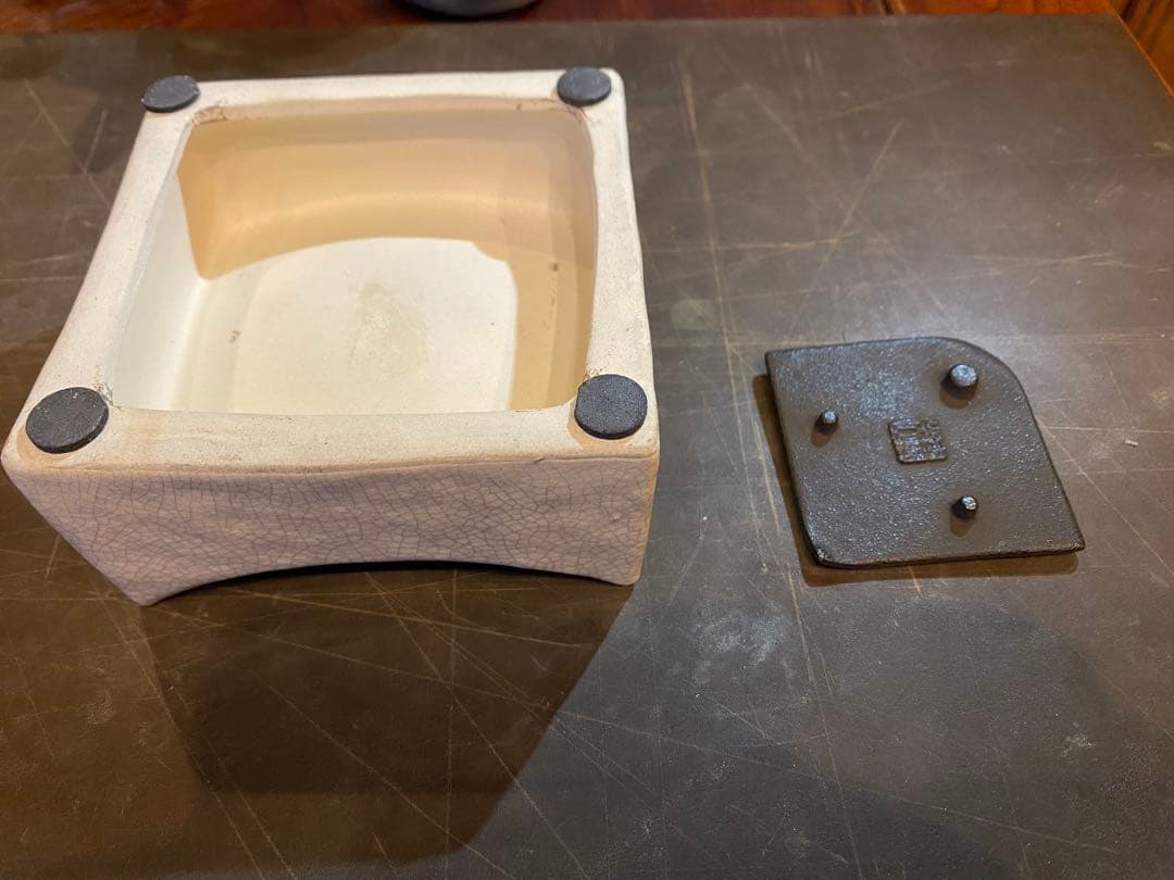 美品 お香たて・ハンドメイド陶器製台座　２点セット ヴィンテージ　レア